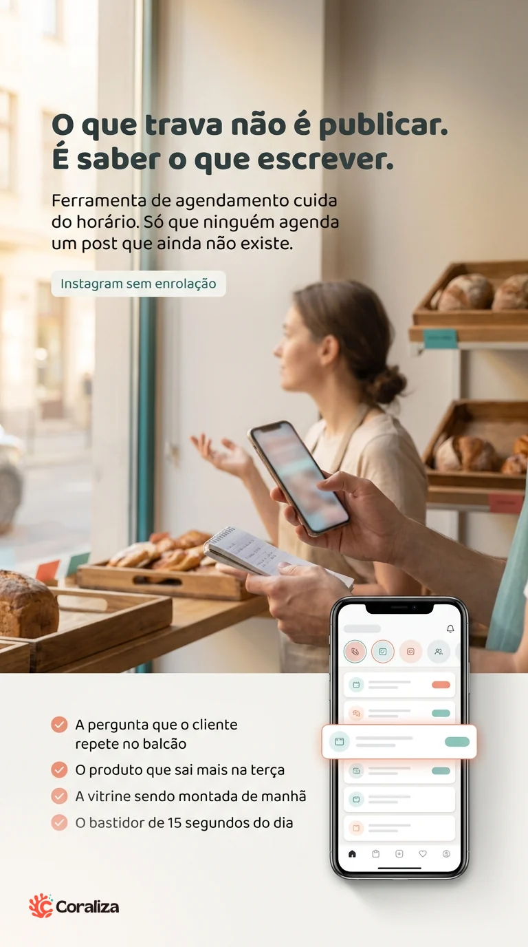 Story vertical criado pela Coraliza